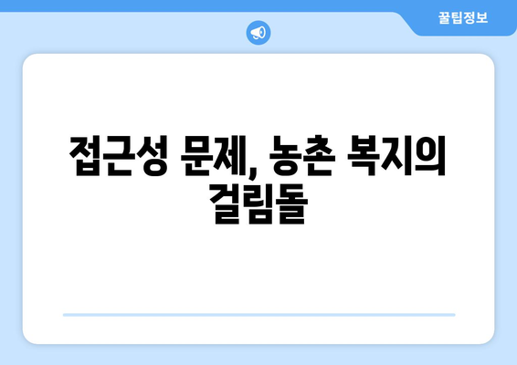 도시와 농촌의 복지 서비스 차이와 개선 방향